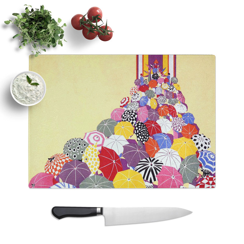 Vintage London Underground Chopping Board, 0.4cm H x 28.5cm W x 39cm L