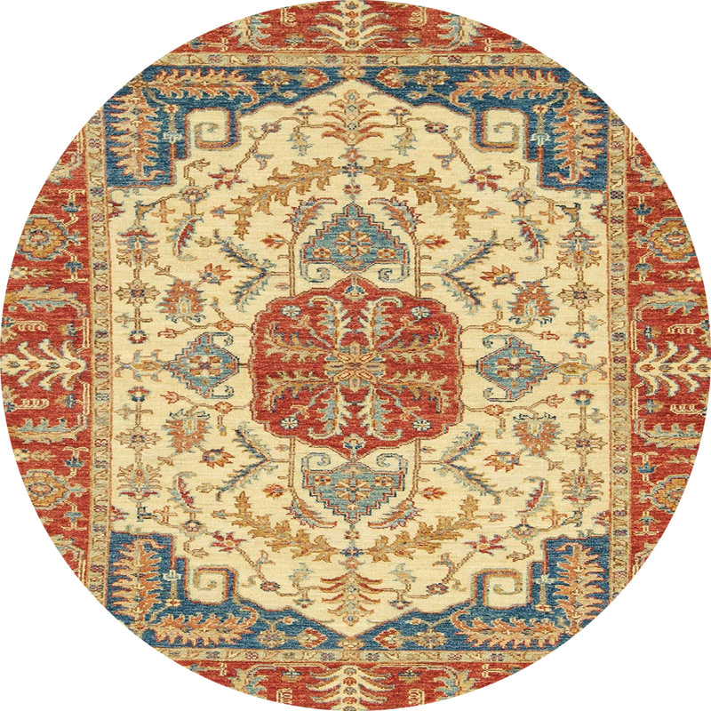 Abstract Indoor Rug, Round 6'