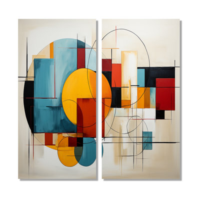 «Geometric Abstraction Focus II», art mural multicolore