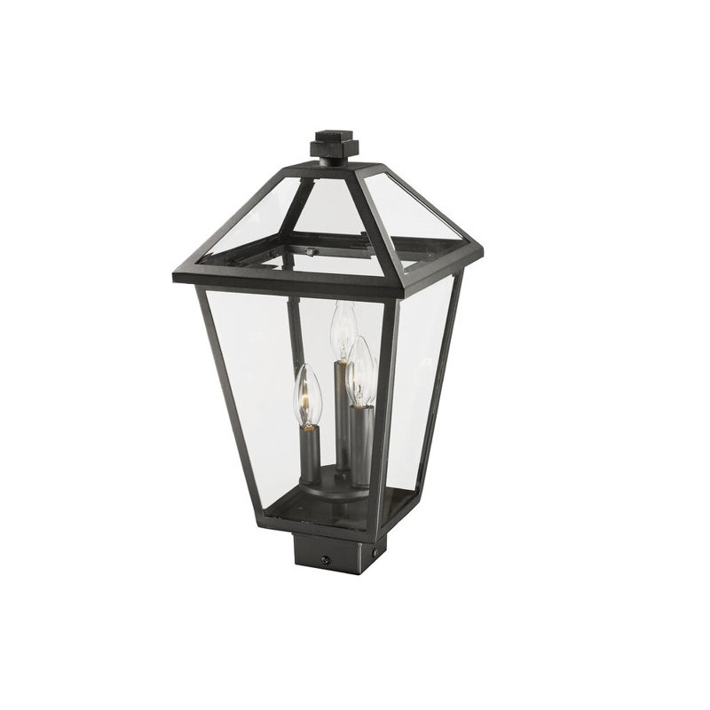 Tête de lanterne câblée 1 lumière Anaye, Noir, Biseauté, H 19 po x l 10 po x P 10 po