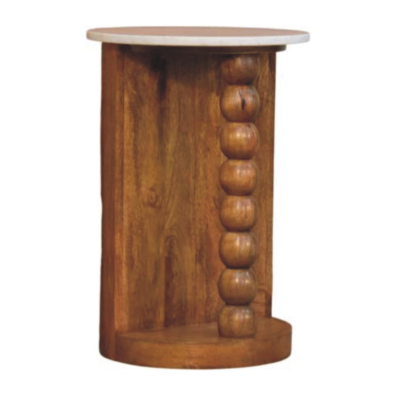 Table d'appoint Marble-Top Spindle
