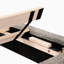 Grand lit tapissier gris - Plateforme stable et tendance