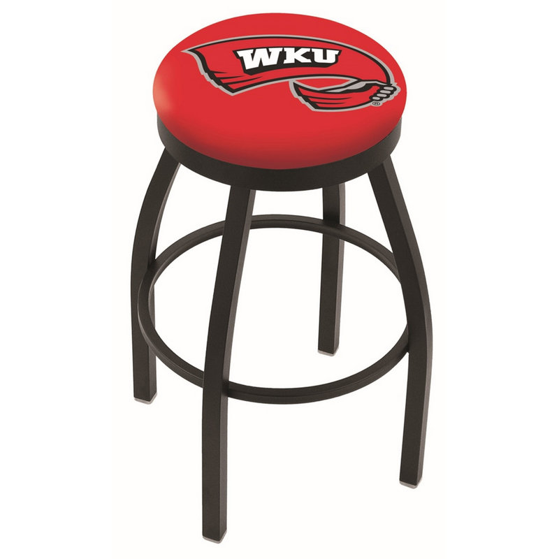 NCAA 36" Swivel Bar Stool, Western Kentucky, Black