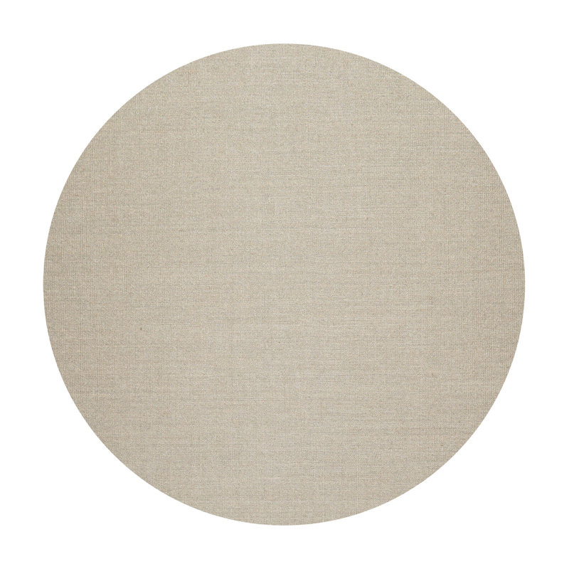 Tapis tissé à la main à motif sisal multicolore brun clair tissé à la main, Rond 6 pi