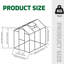 Serre en polycarbonate 6 x 6 pi - Structure en aluminium résistante au vent et à hauteur de gain robuste pour une utilisation toute saison dans la cour