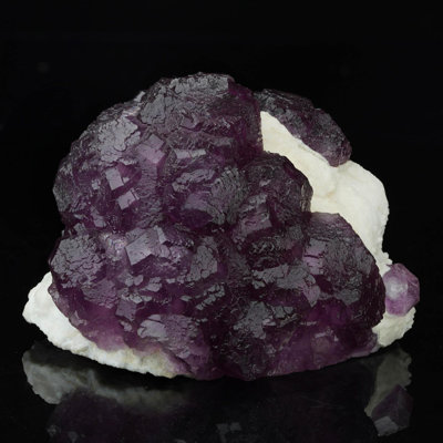 Fluorite mauve et quartz