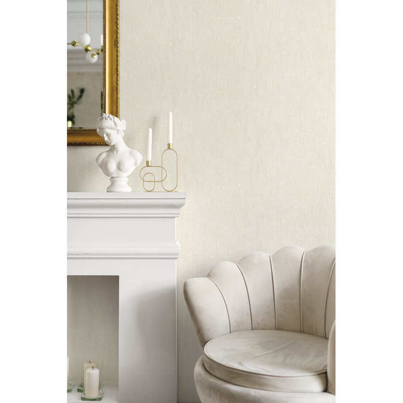 Mostyn Natural Fx 2 Bark Design Wallpaper Roll, White