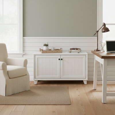 Meuble télé modulaire en bois massif 48 po pour téléviseur de 50 po ou moins Satie