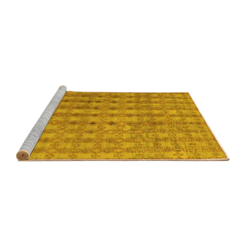 Hameedio Washable Abstract Indoor Rug, Round 6'