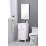 Alessandro 16.38'' Single Bathroom Vanity with Ceramic Top