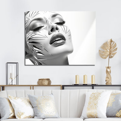 Portrait de femme futuriste chic - art mural mode