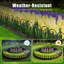 Paquet de 10 bordures de jardin en PP flexible, bordure de paysage réglable à angle emboîtable 19,3 pi, clôture de pelouse résistante aux intempéries pour chemin de lit de fleurs