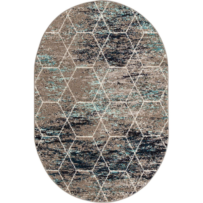 Galitea Geometric Indoor Rug, Oval 4' x 6'