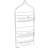 Rust-Resistant 3-Shelf Chrome Shower Caddy with Suction Cups and Razor Holders