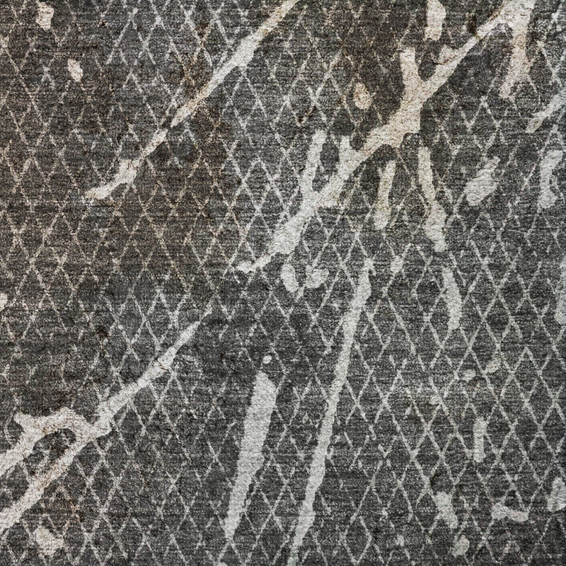 Tapis à poils longs lavable à la machine de qualité supérieure ADS628, Charcoal, 2'3" x 7'6" Runner