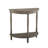 Traditional Solid Wood Oval Console table Side Table  with Bottom Shelf ,Antique Grey