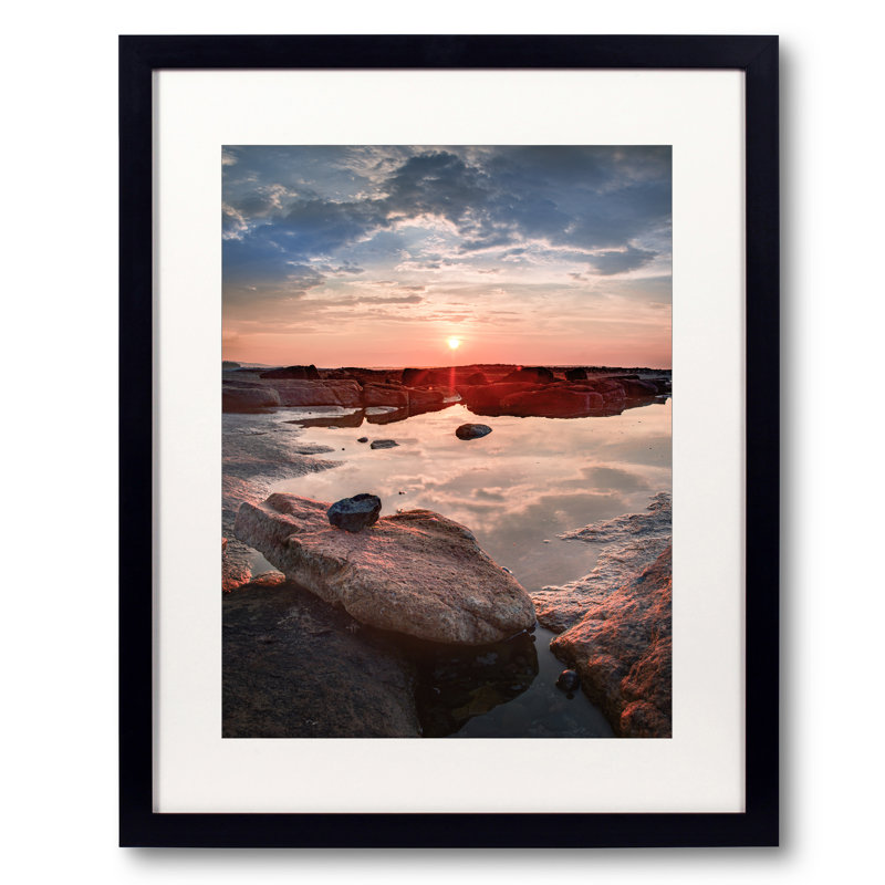 Acadia Sunrise Print by Scott Wurzel, Black Framed Paper, 20" H x 16" W