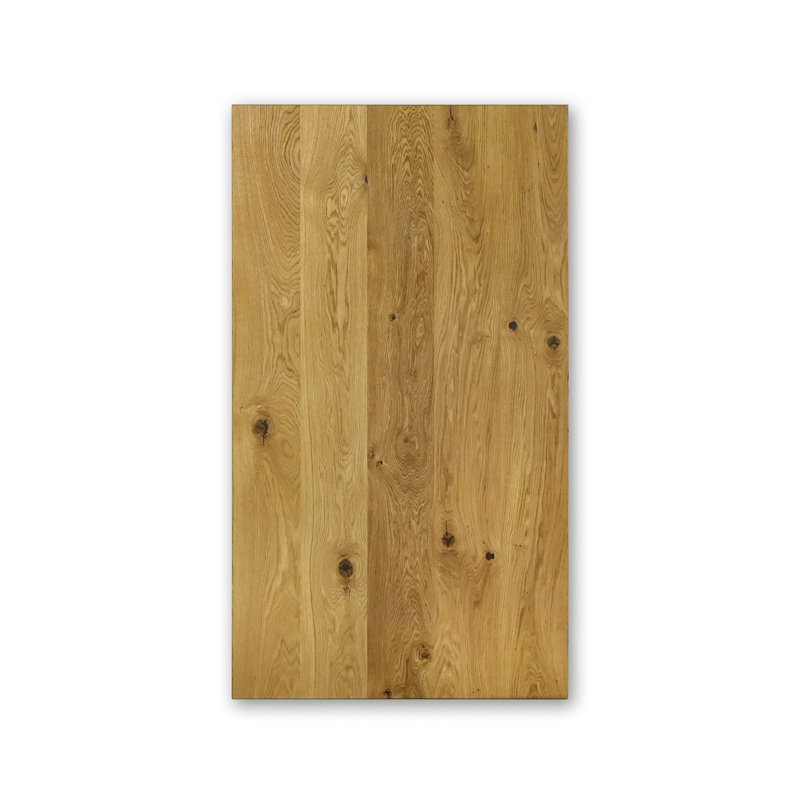 Anco Oak Rectangular Wood Top Dining Table with Steel Base, 76H x 160L x 90W cm, Natural Oil