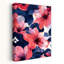 Fleurs de corail, feuilles bleu marine, printemps, nature, moderne et vibrante-129143366