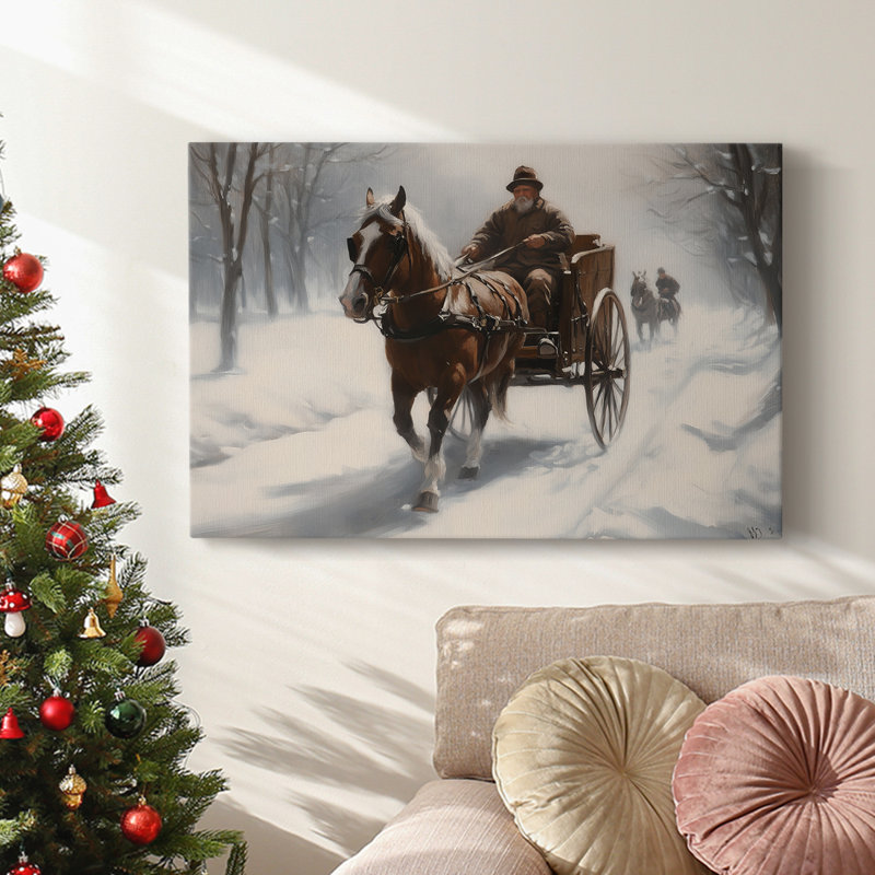 Art des Fêtes de Noël - Toile tendue avec châssis - Série 3-IV, H 16 po x l 24 po