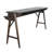 Ameri Console Table With USB Power Pack, 78 Inch Brown Mahogany Wood