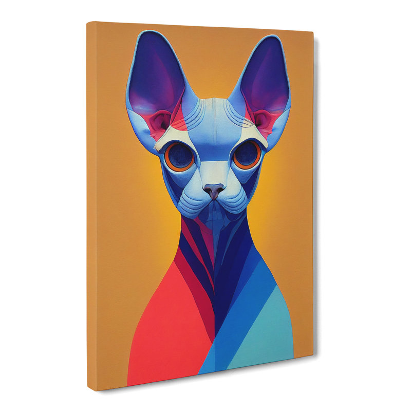 Sphynx Cat Avant Garde - Wrapped Canvas, 60cm H x 40cm W x 3cm D