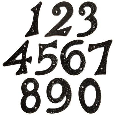 8.7cm H Iron House Number