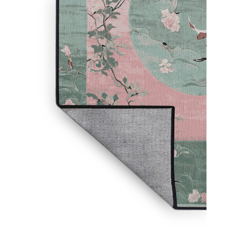 Machine Washable Gray Area Rug, Runner 2' x 4'