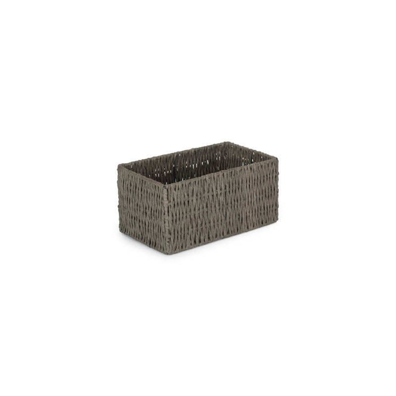 Wicker Paper Rope Storage Basket, 17cm H x 33cm W x 20cm D