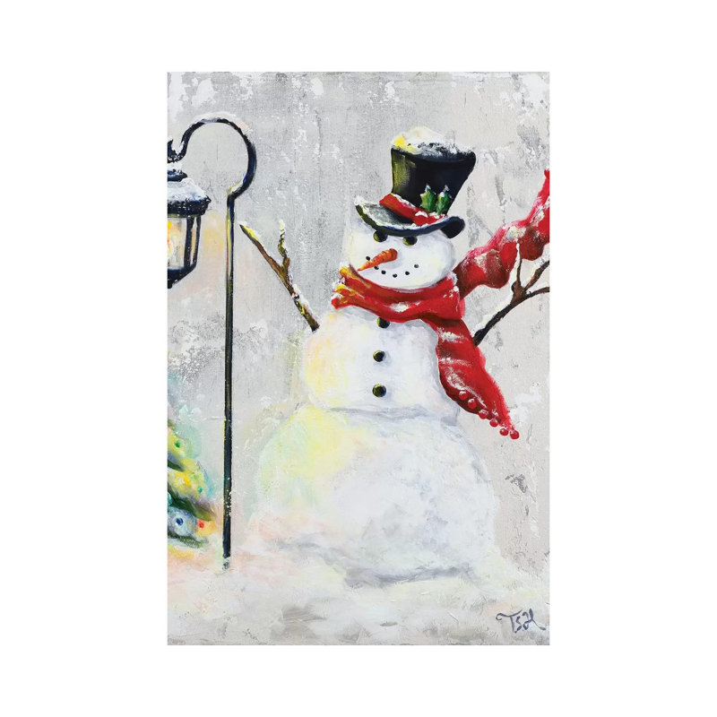 Jolly Snowman by Tiffany Hakimipour - Wrapped Canvas Print, 101.6 cm H x 66.04 cm W x 1.91 cm D
