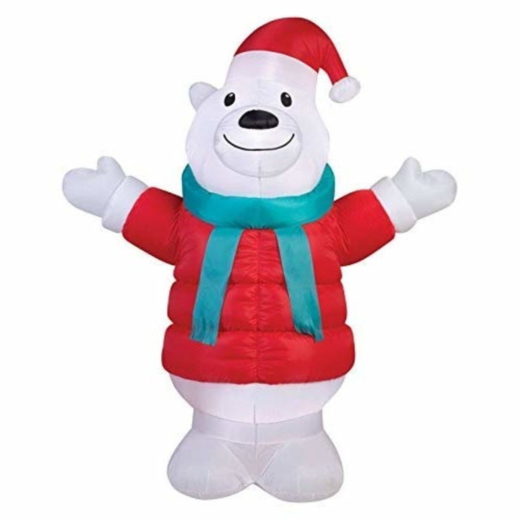 Gemmy Industries Airblown Puffy Parka Polar Bear Inflatable | Wayfair