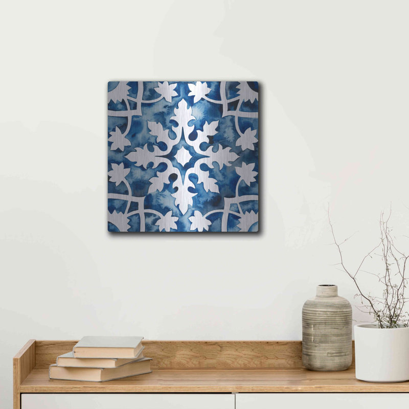 «Cobalt Tile V» par Grace Popp, H 12 po x l 12 po