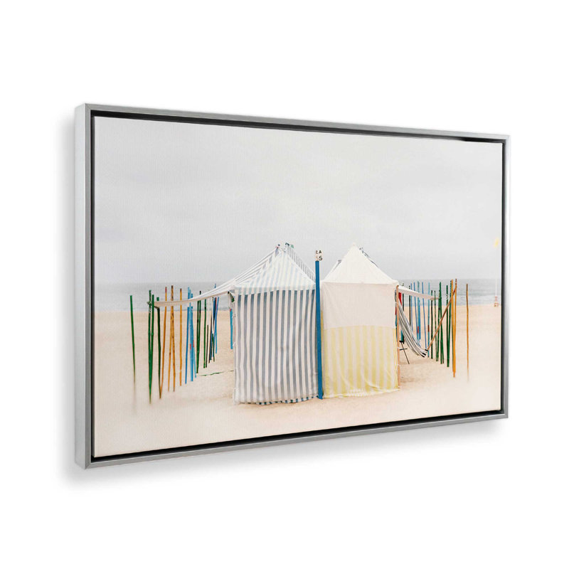Cabines de plage rayées, Chrome poli