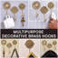 3 crochets muraux dorés Boho