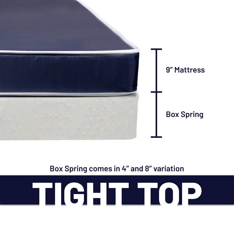 Matelas hybride en vinyle Killen, Simple, Profil bas (4 po)