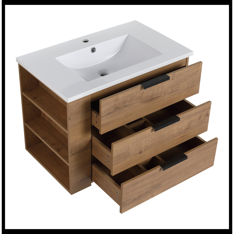 Meuble-lavabo de 30 po avec comptoir (G-CVB01430LIMO-GRB3020MOWH)