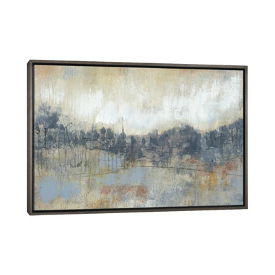 «Cool Gray Horizon I» par Jennifer Goldberger, reproduction d'art sur toile tendue
