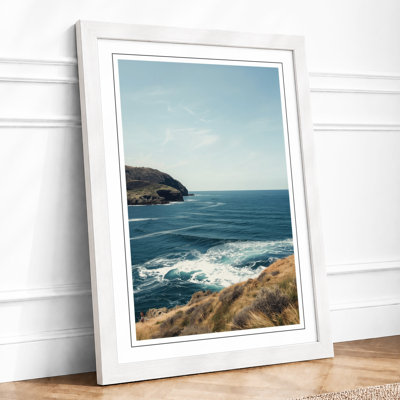 Clifftop Seascape Coastal - Framed Print