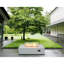 Table rectangulaire pour foyer d'extérieur au propane en béton de 52 pouces de couleur blanc antique
