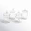 4 Piece Clear Glass Storage Jar Set