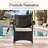 Metal Outdoor Dining Armchair with Cushions