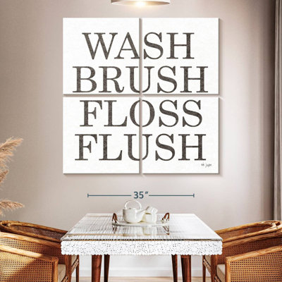 Tergel Wash Brush Floss Flush Print