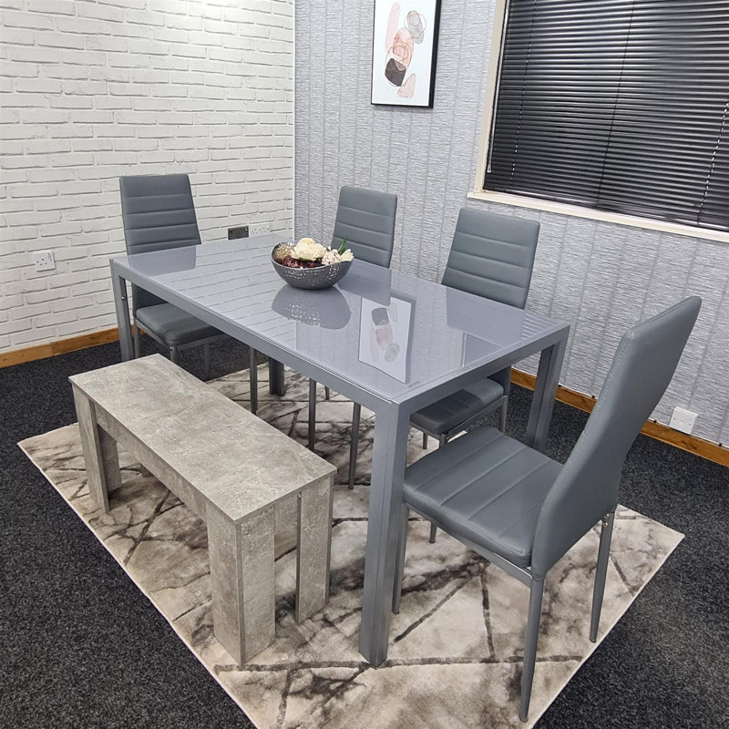 Flanagan 6 - Person Dining Set, H75 x L134 x W70cm