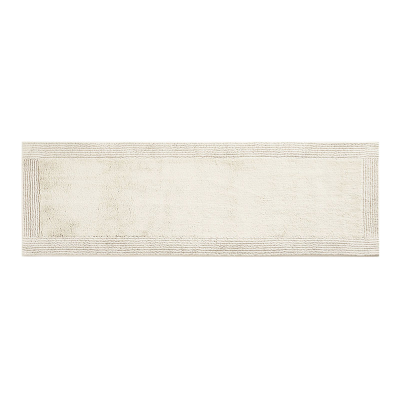 Tapis de salle de bain 100% coton, 3000 g / m², 24 po x 72 po, naturel, réversible et respirant, pour un confort décontracté