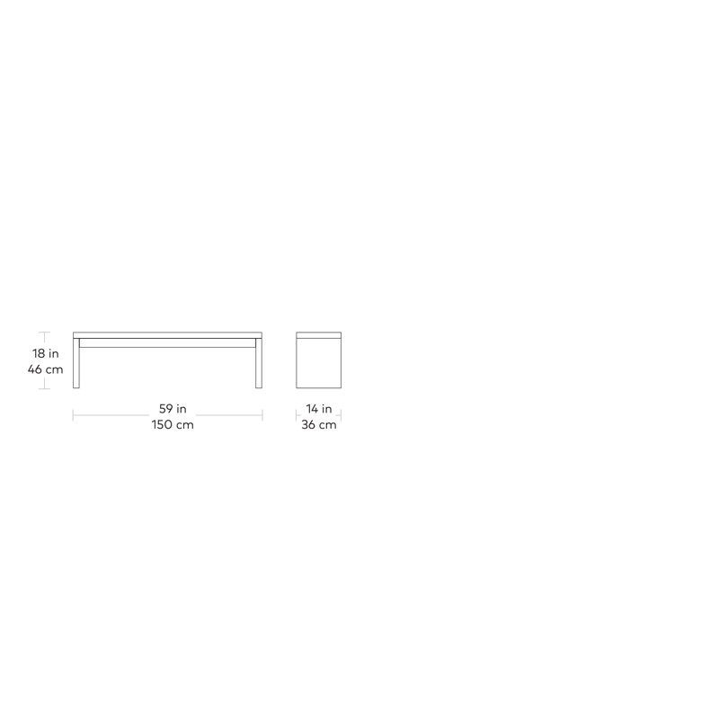 Plank Dining Bench, Walnut