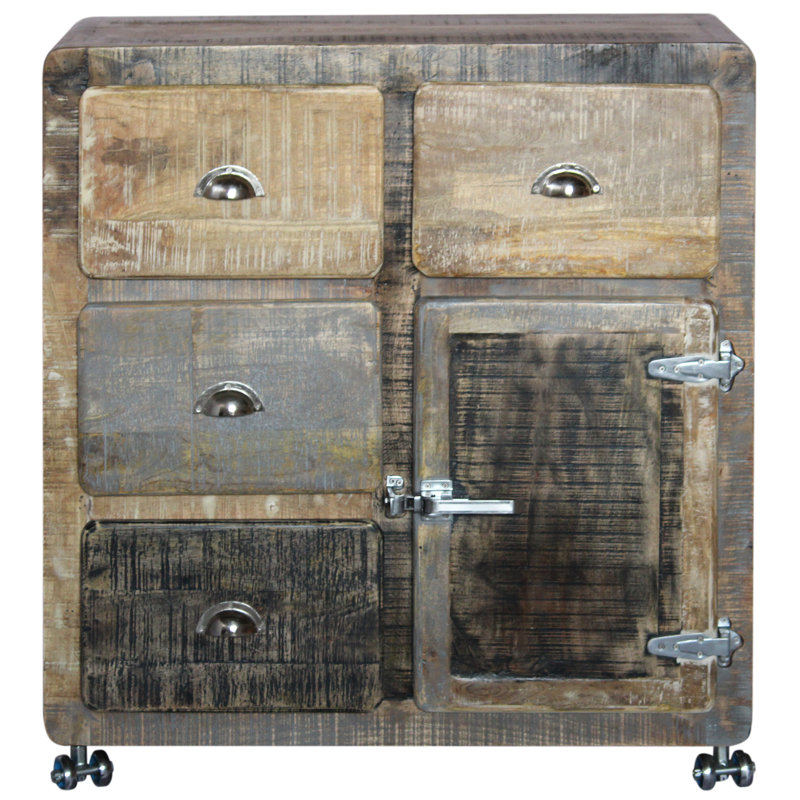 Buffet en bois massif de 35,4 po Kisner