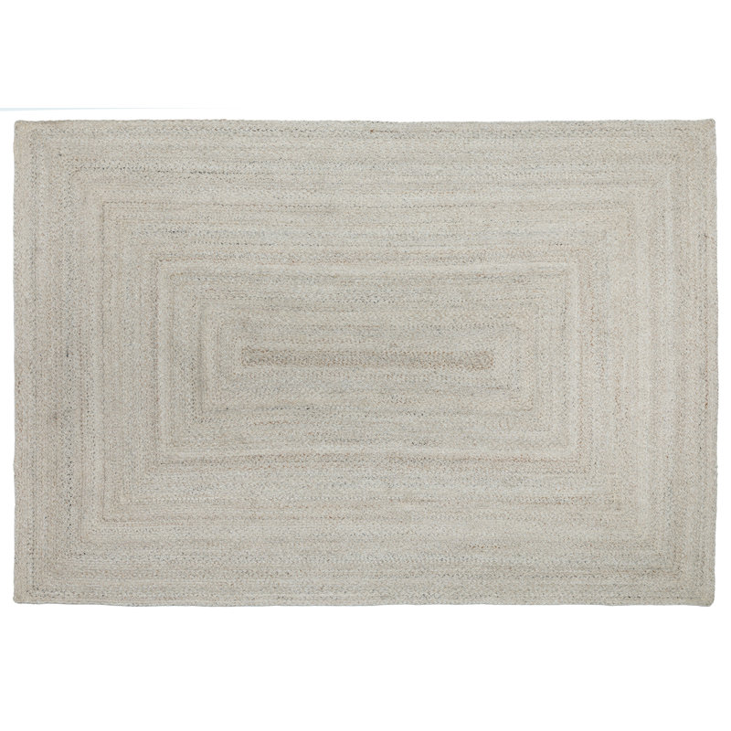 Layla Hand Braided Polyester Indoor Rug, Neutral, 5'x5'