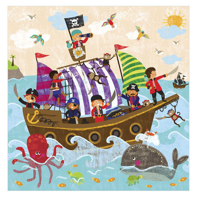 Art sur toile Swashbuckling Good Time, H 21 po x L 21 po x l 1,25 po