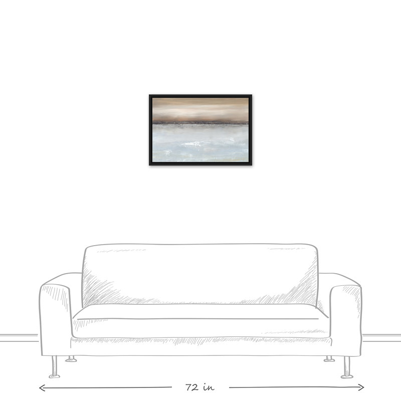 Reflections Floating Framed Canvas, 17.75" H x 25.75" W x 1.75" D, Black Floater Framed
