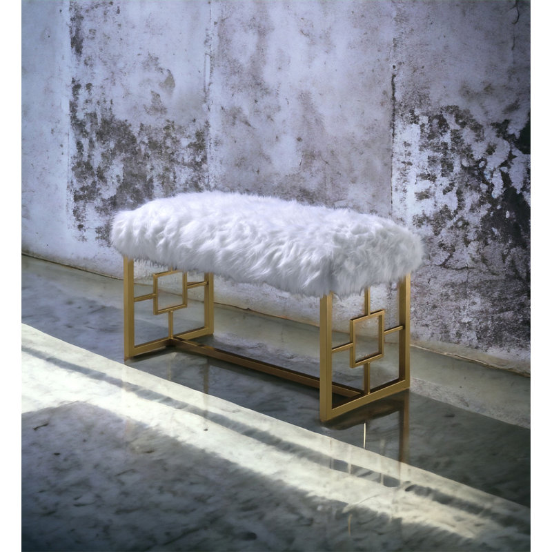 Winterbourne Down Faux Fur Upholstered Bench